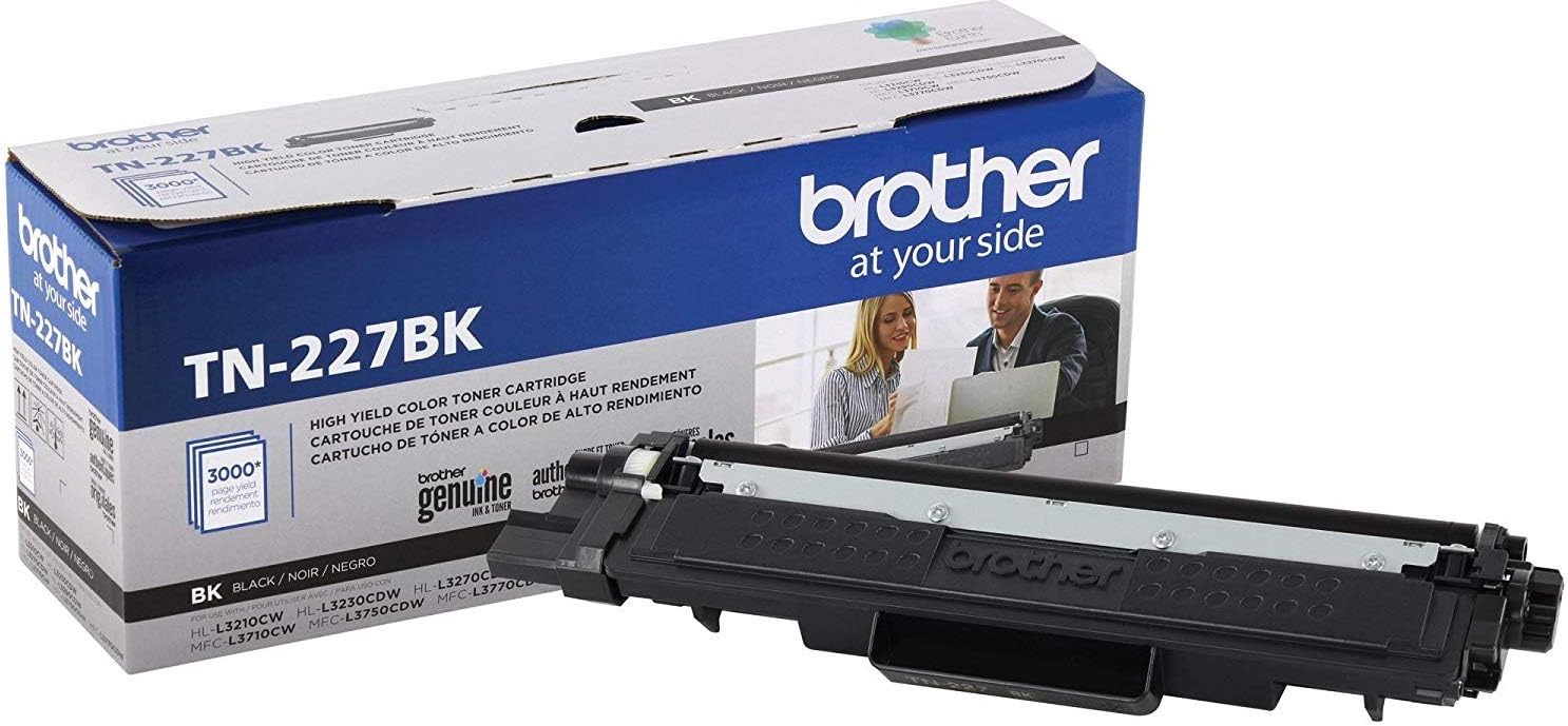 Brother TN227 4 High Yield Color Toner Set (BK/C/M/Y) (1) TN227BK